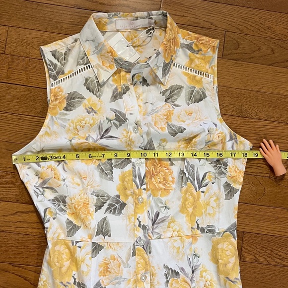 NWT Rachel Parcell Yellow Floral Midi Dress - Picture 8 of 16